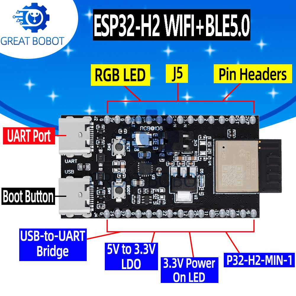 Esp32 H2 - 1 ~ 10 pièces ESP32-H2-DevKitM WiFi